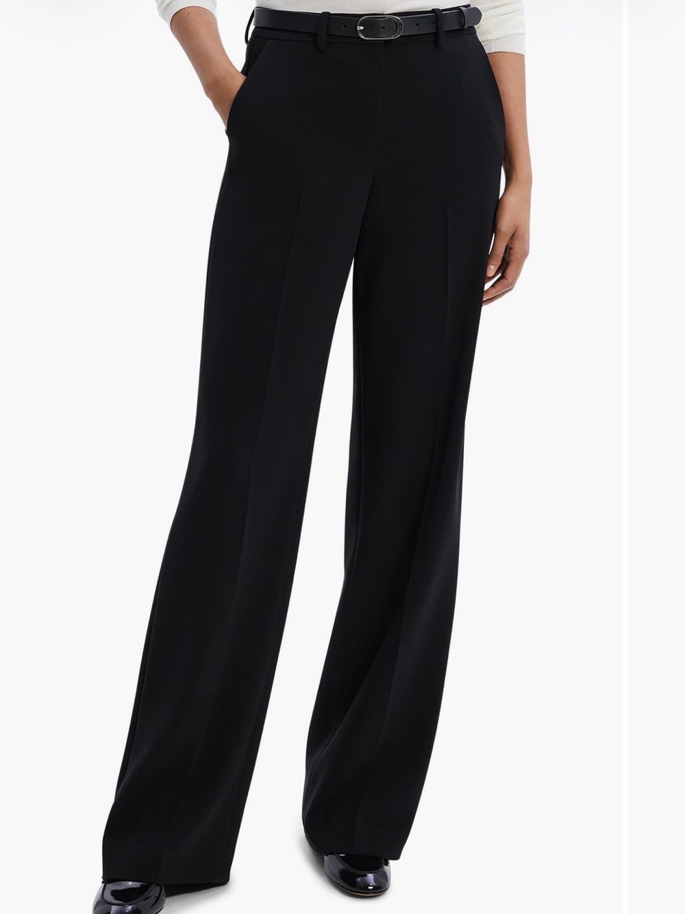 Theory Women's Black Wide-Leg Pants